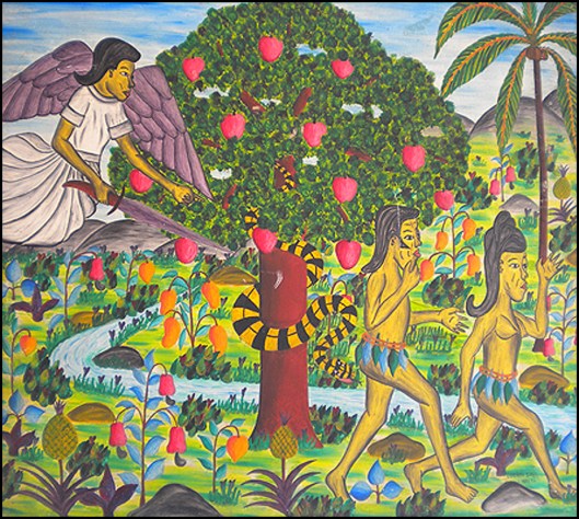 Adam Eve leave the garden_Lucien Saul